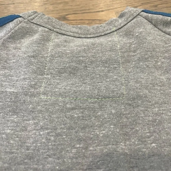 Aviator Nation Gray Sweatshirt with Rainbow Stripes - Picture 4 of 4